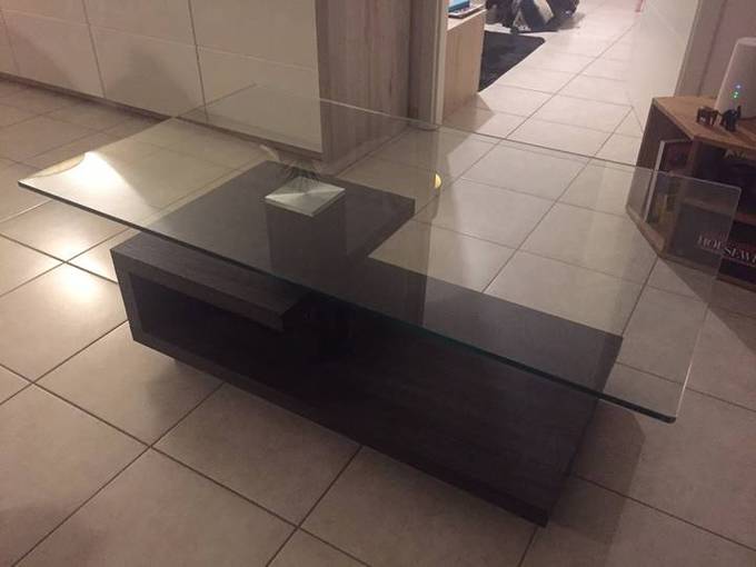 Glass low table