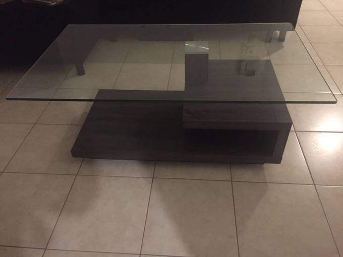 Glass low table