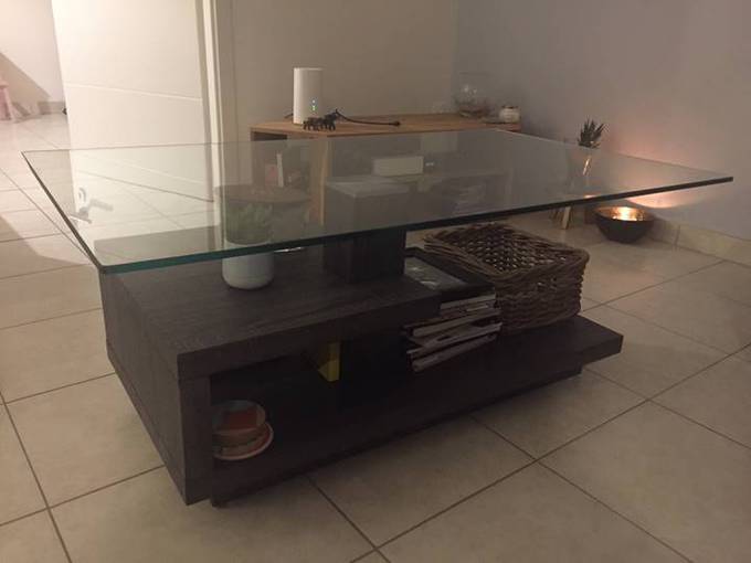 Glass low table