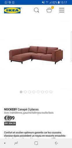 Canape Sofa Ikea Nockeby Like new