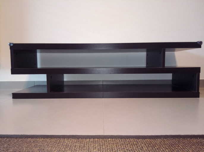 Large TV table with shelfs