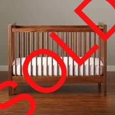 Baby crib with mattress