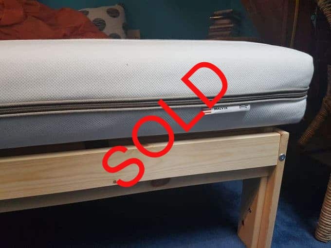 A comfy brand new double bed (140×200)