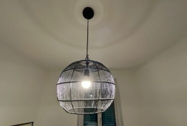 Black wire pendant light D43