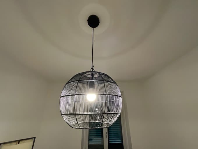 Black wire pendant light D43