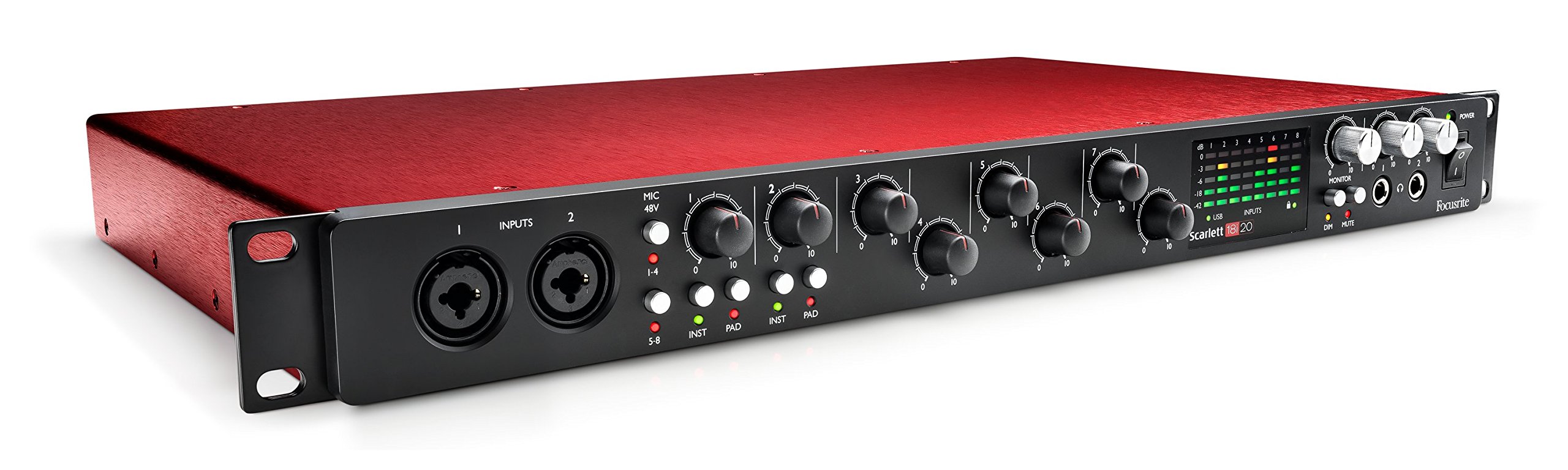 Focusrite Scarlett 18i20 – Audio Interface Sound Card With 8 Preamps